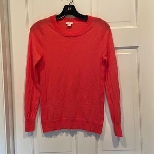 J. Crew Coral 3/4 Sleeve Pullover Sweater